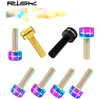 AliExpress NONE RISK Bicycle Stem Bolts 6PC M5 Bicycle Handlebar Screws Titanium Bike Stem Bolts Colorful Bike Handlebar Stem Screws for Cycling