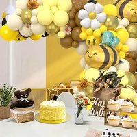 1Set yellow Bee-themed balloon arch and wreath Kit perfect for boys' and girls' birthday parties decoration baby showers Gifts