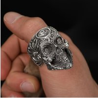 AliExpress ZHIXUN Gothic Punk Skull Design Jewelry Fashion Bicycle Ring for Halloween Motorcycles Concert Party Ring for Men Cool Gothic Gift Idea
