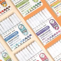 9pcs/box Soft Brush Acrylic Marker Pen Set,DIY Hand Drawn,Paint Art Markers pens,Student Graffiti Acrylic Paint Pens,M720