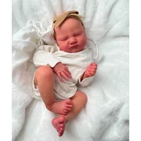 Baby Quinlyn Already Finished Paint Soft Touch Lifelike Sleeping Reborn Doll with Visible Veins Hand Draw Hair