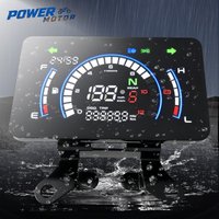 Motorcycle Digital Speedometer With Bracket Tachometer Voltage Mileage Universal Indicator Accessories Motobike Dashboard