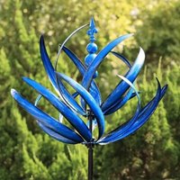 Halo Wind Rotating Iron Underground Windmill Garden Halo Wind Rotating Home Garden Decoration