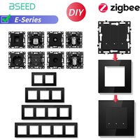 BSEED ZigBee Click Switch Modules Smart Light Switch Parts Glass Frame DIY Combination Wall Sockets USB Charge Key E-Series