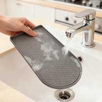 1pcs Silicone Coffee Machine Mat – Non-Slip Tray with Raised Edges, Countertop Protector for Kitchen