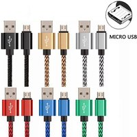 Micro USB 2.4A Fast Chagring Cable Nylon Data Cable Cord For Samsung Galaxy A3/A5/a7 Android Phone Mobile devices 1M 2M 3M