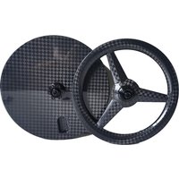 Brompton Bike Carbon Disc Wheelset, 16in, 3-Spokes, Disc Brake Ready, High Performance Tri-spoke