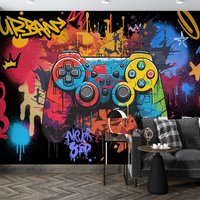 Papier peint 3D personnalisé Milofi, murale, graffiti, peinture colorée, peinture décorative murale pour console de jeu