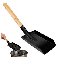 Chimney Shovel Fireplace Tools Fireplace Shovel Wooden Handle Coal Scoop Ash Shovel for Wood Burning Stove Fire Pit
