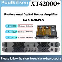 XT42000+ Professional 4-Channel Digital Power Amplifier 4x2000W 8OHM Class D Line Array Speaker Sound Amplifier Subwoofer Preamp