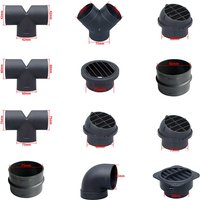 42mm/60mm/75mm Air Vent Ducting T Y L Piece Elbow Pipe Outlet Exhaust Joiner Connector For Diesel Parking Heater