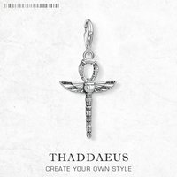 Cross of Life Ankh with Scarab Charm Europe Style Good Jewelry Women Men Vintage Gift In 925 Sterling Silver