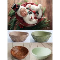 Newborn Photography Props Vintage Photo Posing Bowl for 0-1 Month Baby Studio Practical Versatile Shooting Props Basin Accessory