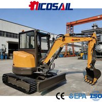 4.0 Ton Mini Excavator CE Certified Euro 5 Heavy Duty Stable Performance for Building Construction