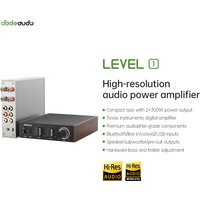 JadeAudio Level 1 Desktop HiFi Bluetooth LDAC Amplifier, 2×300W Class D Amp, USB/Coax Input for Home Theater/PC with 48V Power