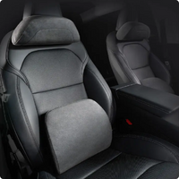 Lumbar Support Pillow For Tesla Model Y/3 Juniper Suede Car Memory FoamNeck Headrest Seat Car Accessories