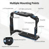 Nitze Z8 Cage for Nikon Z8 Camera, with Built-in NATO Rail, Dual Cold Shoes and Arca Swiss Quick Release Plate