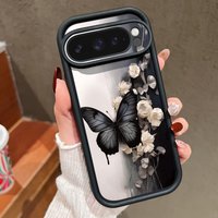 Butterfly Flower Pattern Phone Case For Google Pixel 10 9 8 7 Pro Pixel 9 10 Pro XL 7A 8A 9A Shockproof TPU Soft Silicone Cover