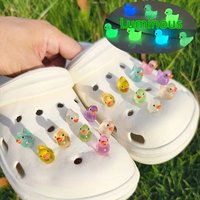 Luminous Shoe Decorations DIY Duck Shoe Charms Set Cute Christmas Ducks Advanced 3D Detachable Buckle Shoes Accessories 1 Set