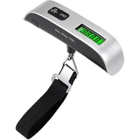 50kg/110lb Portable Electronic Hand Luggage Scale LCD Digital Display Balance Scale Suitcase Travel Weighs Baggage Weight Tool