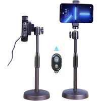 FGCLSY Portable mini Tripods For Mobile Phone Camera Holder Clip Monopod Tripe Stand with Wireless Bluetooth remote control