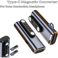 Bone Conduction Headphone Charging Adapter Indicator Light Aluminium Alloy Type-C to 7.62 2/4 Pin Converter Stable Safe
