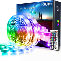 USB LED Strip Lights 2-20M 5050 RGB Neon Flexible Ribbon with App Remote Control for Room Gaming Christmas Party Decoration
