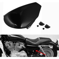 Motorcycle Black Left Battery Cover w/ Clips For Harley Sportster XL 1200 Iron 883 Custom Forty Eight 2014-2022