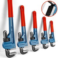 Heavy Duty Pipe Wrench, 8/10/12/14 Inch, Carbon Steel & Ductile Iron, American Type, For Plumbing, Industrial Pipe Fitting