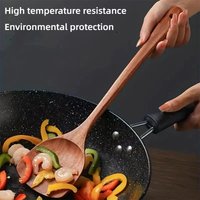 Household Wooden Spatula, Non-stick Pan, Special for Housework, Long Handle, Wooden Cooking Spatula, 1 Piece