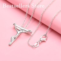 925 sterling silver 16-30 inch exquisite cross pendant necklace for women's fashion wedding accessories and jewelry