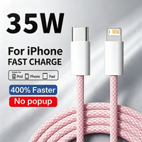 35W Fast Charge Braided PD Cable For iPhone 13 14 Pro Max 11 12 mini X XR XS Max 7 8 Plus Quick Charging USB-C Data Cables 1m 2m