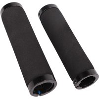 AliExpress NONE 1 Pair Ergonomic Bike Handle Grips Non Slip Sponge+Aluminum Alloy Double Lock on Bike Handle Grip Black Shock-Absorbing