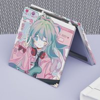 Hatsune Miku anime merchandise cartoon cute makeup mirror Kawaii 2D girl portable mini folding touch-up mirror gift wholesale