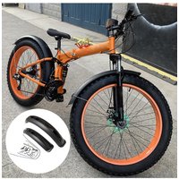 AliExpress BoFaCarry 26 Inch Bike Mudguard Front Rear Set Parts Equipment All-inclusive for Mountain Bike Beach Bikes Mudguard Black