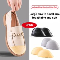 2 Pairs Anti Slip Sponge Forefoot Insert Pads Adjustable Shoe Size Toe Pad Toe Front Cushion Pain Relief Protector Women High