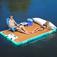 Outdoor water leisure inflatable float raft anti-slip mat yacht docking pontoon dock platform floating bed floating platform