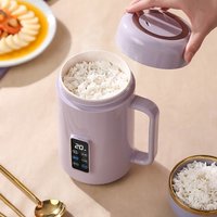 110V/220V Electric Slow Cooker Stew Pot Portable Cooking Pot Rice Cooker Stewing Porridge Soup Travel Kettle Heating Cup 1000ml