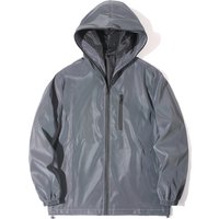AliExpress NONE Night Colored Reflective Jacket Men Outdoor Cycling Jogging Windproof Hooded Coats Hip-hop Rock Streetwear Safety Couple Clothes