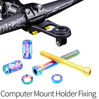 RISK M5X40mm Titanium Alloy Bike Computer Holder Extended Fixing Screw Set Bicycle Stem Extension Bracket Bolts