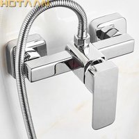 . Polished Chrome Finish New Wall Mounted shower faucet Bathroom Bathtub Handheld Shower Tap Mixer Faucet YT-5336