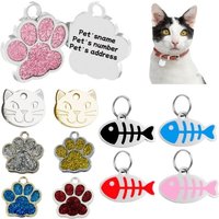 Stainless Steel Pet Dog Name Collar Pendant Personalized Cat Dog Id Tags Anti-Lost Kitten Puppy Address Tags Pet Dog Decorations