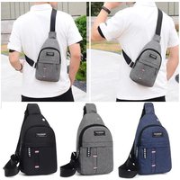 Casual Crossbody Chest Bag for Men, Lightweight Small Shoulder Daypack with Multi-Pockets, Outdoor Sports Travel Sling Pack