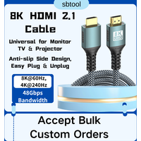 Non Slip HDMI 2.1 Cable 8K60Hz 4K240Hz 48Gbps UHD Video Cord for Monitor TV Projector PS5