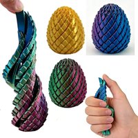 Funny 3D Printed Dragon Egg Spinning Fidget Toy Stress Relief Decompression Puzzle Figurine Fingertip Toy for Adults Gifts