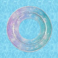 1pc Thickened PVC Inflatable Swimming Circle Sequin Starry Sky Swim Ring