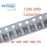 20PCS 1206 1UF 50V 100V 200V 105K X7R 10% 3216 SMD Chip Multilayer Ceramic Capacitor