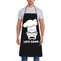 Breaking Bad Walter White Let's Cook Oil-Proof Bib Aprons Breathable Polyester Heinsenberg Cooking Adult Baking Accessories