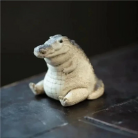 1pc Fun Tea Pet Small Crocodile Tea Pet Ornament Handmade Tea Ceremony Tea Game Financial Tea Table Gift