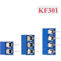 10/50 PCS KF301 2P/3P/4P Blue KF301-5.0 Screw 5.0mm Straight Pin PCB Screw Terminal Block Connector Splicing type
